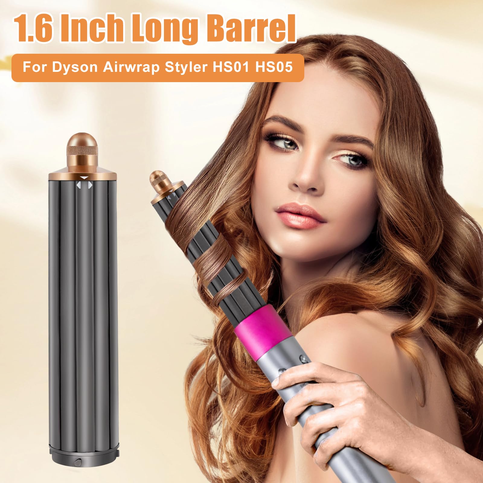 Long Curling Barrels Hair Tool for Dyson Airwrap Styler HS05 HS01